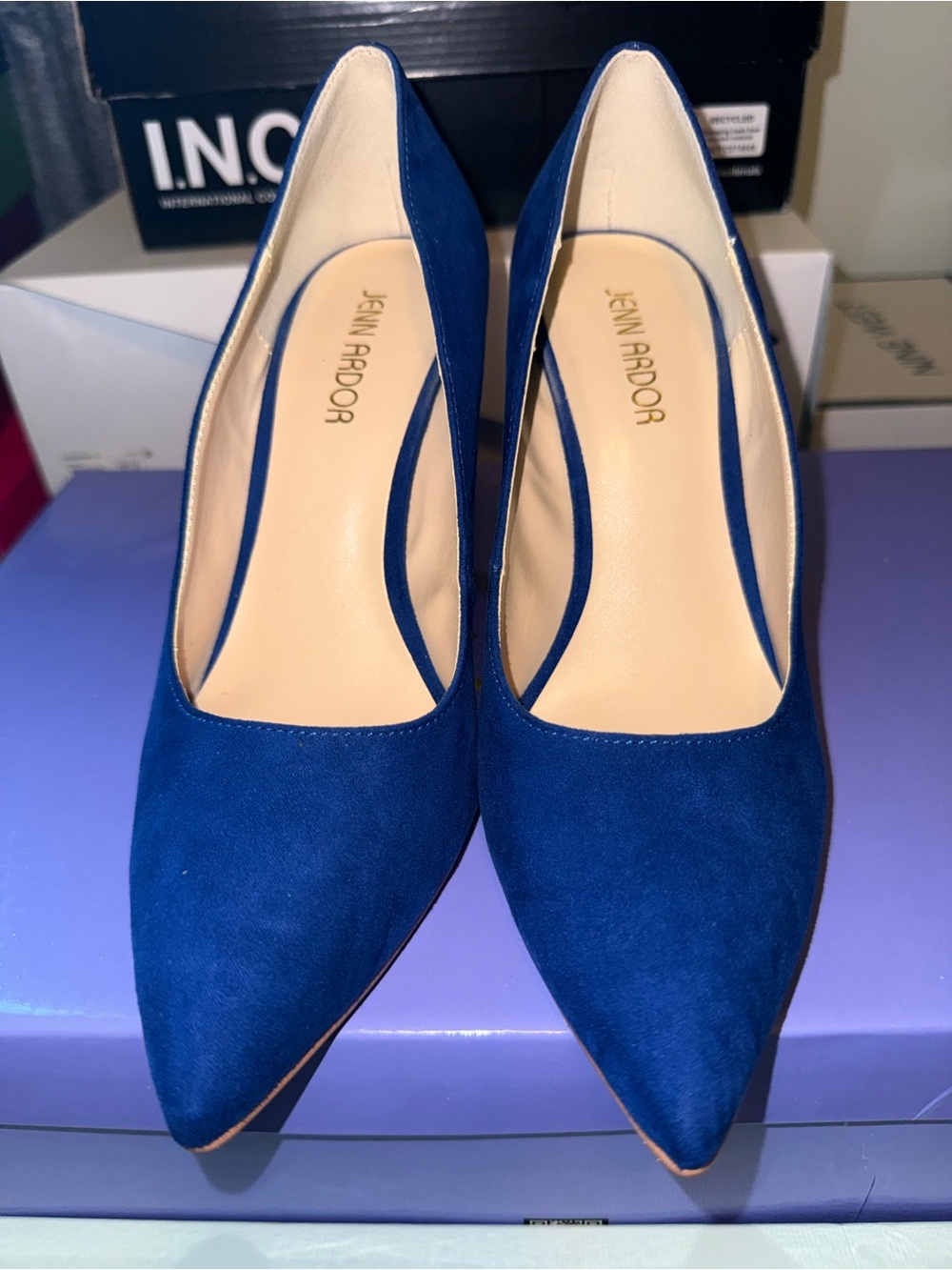 Jenn Ardor Deep Blue Pointed-Toe Pumps